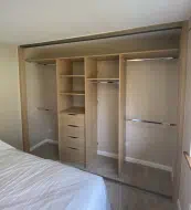 Montana Oak wardrobe all made to measure, fitted in Hartburn